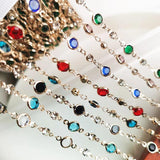 1m Mix Crystal Beads Chains Glass KC Chain for Jewelry Making