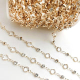 1m Mix Crystal Beads Chains Glass KC Chain for Jewelry Making