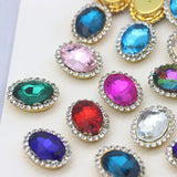 20pcs 10x14mm Crystal Sew on Glass Rhinestone Beads For DIY Jewelry Making