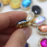 20pcs 10x14mm Crystal Sew on Glass Rhinestone Beads For DIY Jewelry Making