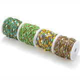 1m Stainless Steel Rhomboid Glass Crystal Beads Chain for DIY Necklace Making