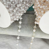 1M Glass ABS Beaded Chain for Jewelry Making