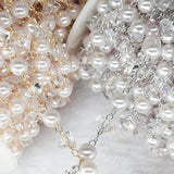1M Glass ABS Beaded Chain for Jewelry Making