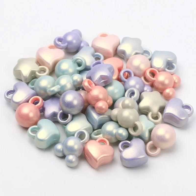 Cartoon Acrylic Spacer Beads 20pcs Jewelry Making DIY Accessories
