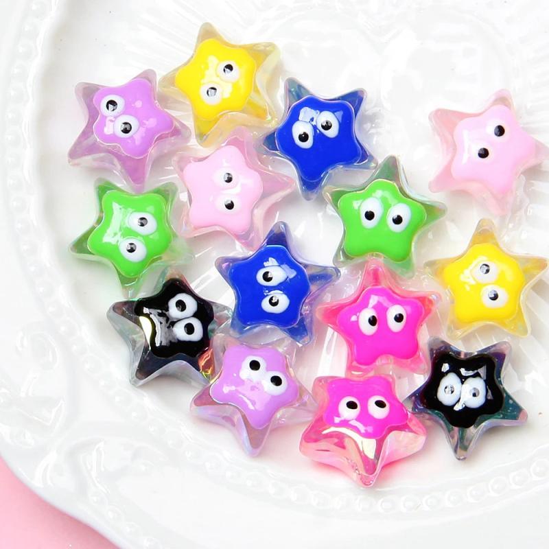 Noctilucent Pentagram Acrylic Beads DIY Jewelry Making