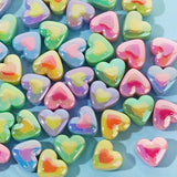 Heart Shape Acrylic Beads For Jewelry Making 15x17mm