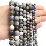 Natural Stone Beads Round Loose Bead DIY Bracelets Spacer Bead 4mm 6mm 8mm 10mm