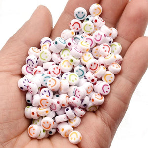 100pcs Colorful Acrylic Beads 4x7mm Jewelry Making DIY Spacer Bracelet Earrings