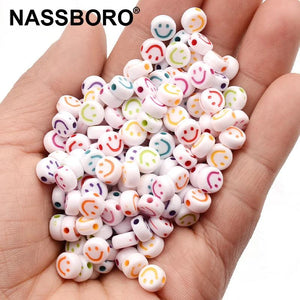 100pcs Colorful Acrylic Beads 4x7mm Jewelry Making DIY Spacer Bracelet Earrings