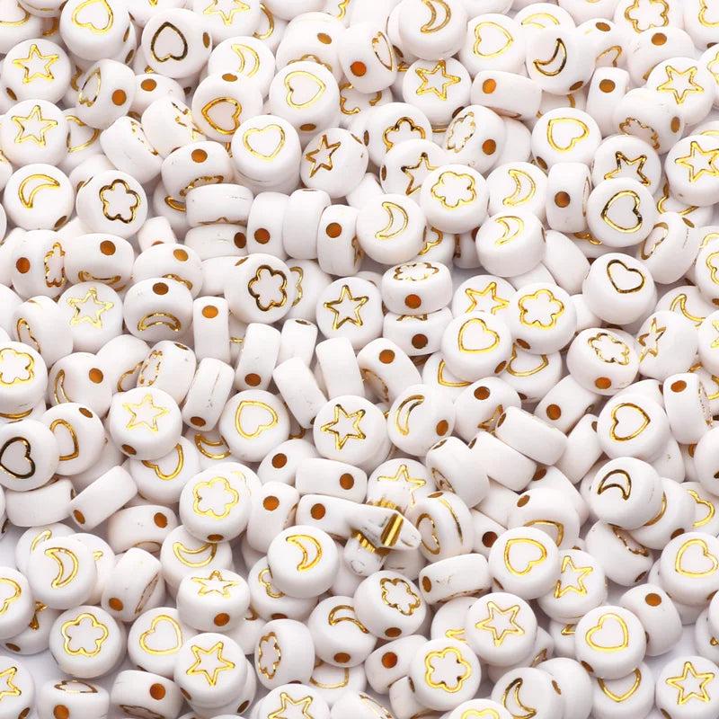 Colorful Pattern Acrylic Beads for DIY Jewelry Making