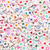 Colorful Pattern Acrylic Beads for DIY Jewelry Making