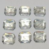 100 Flatback Acrylic Rectangle Sewing Rhinestone Gem Button 13X18mm
