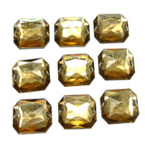 100 Flatback Acrylic Rectangle Sewing Rhinestone Gem Button 13X18mm