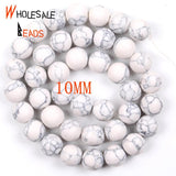 4-12mm Turquoise Howlite Stone Spacer Beads for Jewelry Making