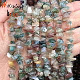 Irregular Indian Agates Natural Stone Spacer Loose Round 15''