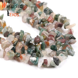 Irregular Indian Agates Natural Stone Spacer Loose Round 15''