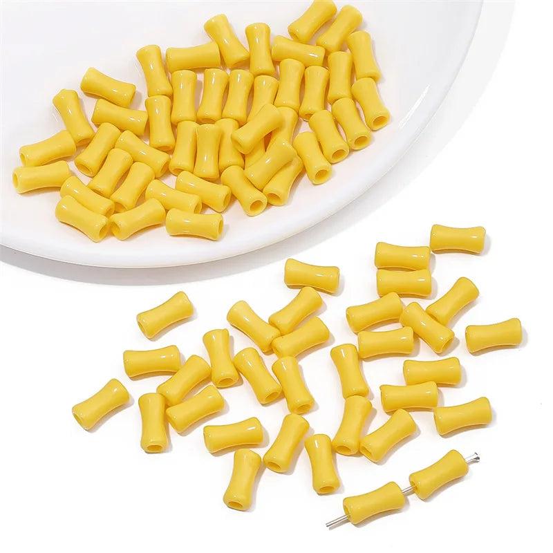 Multicolour Tube Shaped Acrylic Beads For Jewelry Making Bracelet