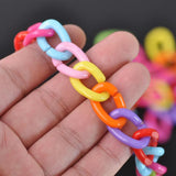 Chunky Acrylic Open Chains Link Rings Connectors for DIY