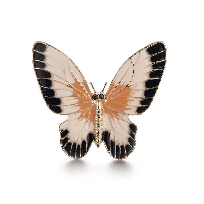 Enamel Butterfly Bee Insect Brooches Vintage Crystal Pearl Brooch