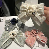 Fabric Camellia Flower Brooches for Women Cloth Art