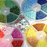3900pcs 2mm Seed Beads Gradient Czech Spacer Loose Beads For Jewelry Making DIY