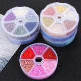 3900pcs 2mm Seed Beads Gradient Czech Spacer Loose Beads For Jewelry Making DIY