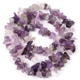 3 Irregular Amethysts Stone Spacer Loose Beads 15''