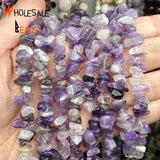3 Irregular Amethysts Stone Spacer Loose Beads 15''