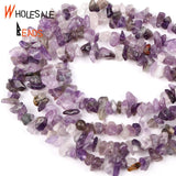 3 Irregular Amethysts Stone Spacer Loose Beads 15''