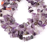 3 Irregular Amethysts Stone Spacer Loose Beads 15''
