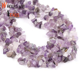 3 Irregular Amethysts Stone Spacer Loose Beads 15''