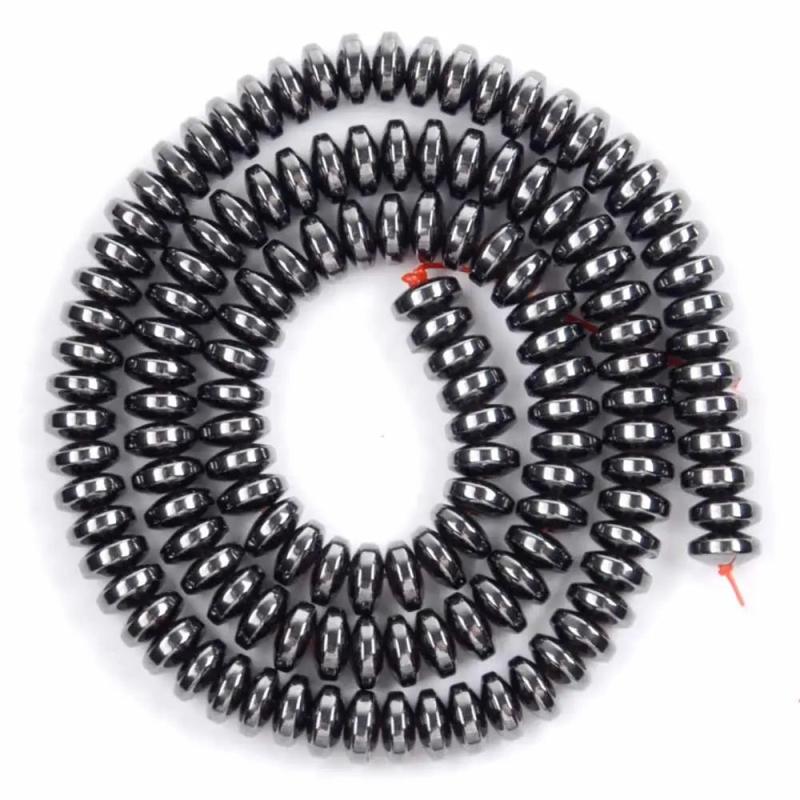 6*3mm Multicolor Hematite Rondelle Beads Round Spacer Natural Beads