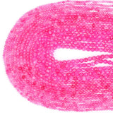 Faceted Rose Red Quartz Gemstone Round Loose Beads 2-4mm