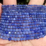Faceted Aventurine Stone Round Beads for Jewelry Making 2-4mm