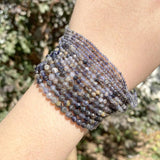 Faceted Cordierite Gemstone Round Beads for Jewelry Making 2 3 4mm