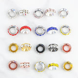 Sunrony Metal Rhinestone Spacer 10mm Beads Jewelry Making DIY Necklace Bracelet