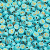 4x7mm Brown Acrylic Letters Beads for Jewelry Making