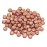 4x7mm Brown Acrylic Letters Beads for Jewelry Making