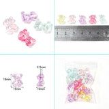 20pcs/Lot AB Transparent Bear Beads for Jewelry Making DIY Bracelet