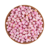 100Pcs Round Acrylic Beads Multicolor Loose Bead Jewelry DIY Accessory