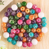 100Pcs Round Acrylic Beads Multicolor Loose Bead Jewelry DIY Accessory