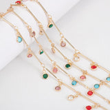 1m 5mm Crystal Beads Chains Round Rhinestone Glass Charms Copper Chain DIY