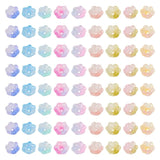 72Pcs Lampwork Bead Caps Gradient Flower Spacer Beads For Jewelry Making