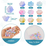 72Pcs Lampwork Bead Caps Gradient Flower Spacer Beads For Jewelry Making