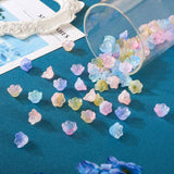 72Pcs Lampwork Bead Caps Gradient Flower Spacer Beads For Jewelry Making