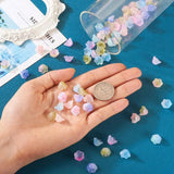 72Pcs Lampwork Bead Caps Gradient Flower Spacer Beads For Jewelry Making