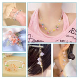 72Pcs Lampwork Bead Caps Gradient Flower Spacer Beads For Jewelry Making