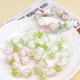 Glazed Raspberry Straight Hole Beads for DIY Earrings Bracelet Necklace