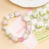 Glazed Raspberry Straight Hole Beads for DIY Earrings Bracelet Necklace