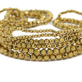Hematite Stone Faceted Ball Beads for Love Bracelet DIY 2mm 3mm 4mm